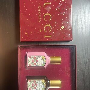 Gucci Beauty Set with Pink and Gold Accents Open Box Only
